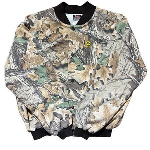 Vtg camo bomber DYO Advantage Jacket sweater zip up